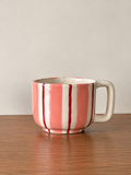 Stripey Mug - Pink & Red