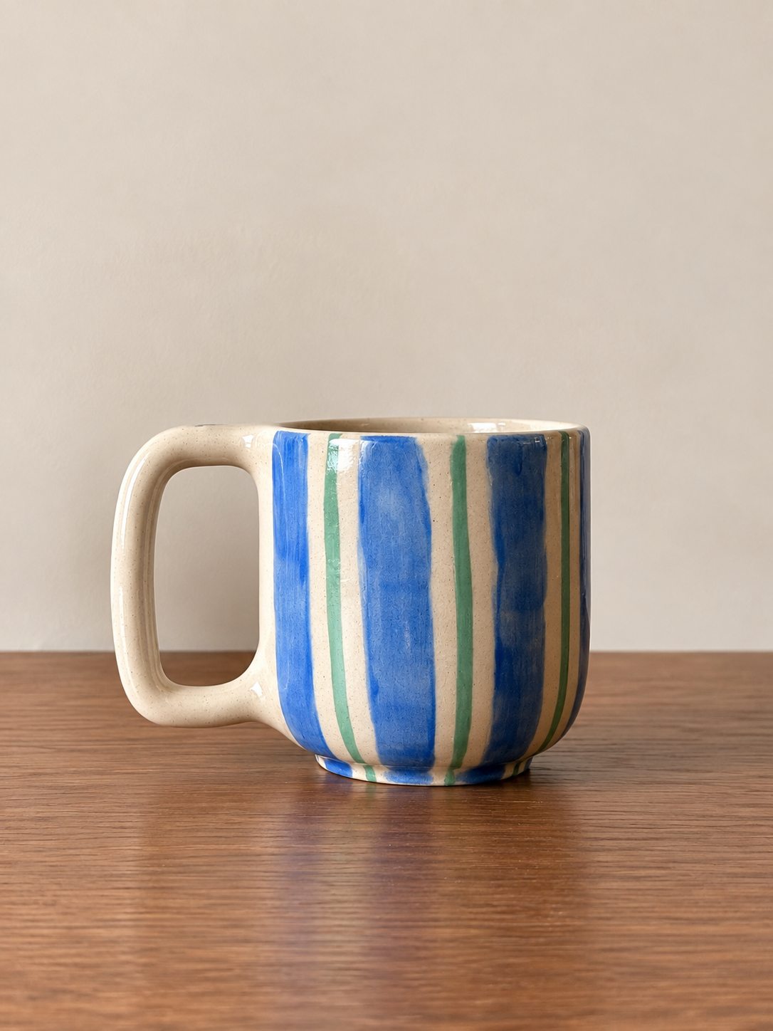 Stripey Mug - Blue & Green